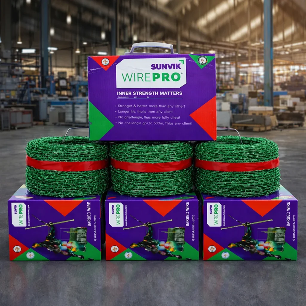 Sunvik Steels PVC COATED BARBED WIRE