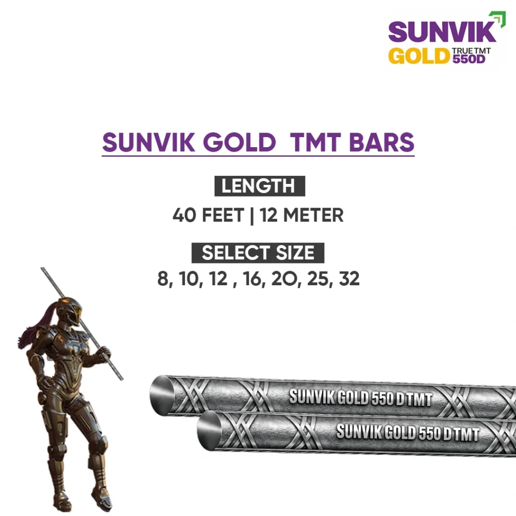 SUNVIK GOLD TMT BAR Specifications
