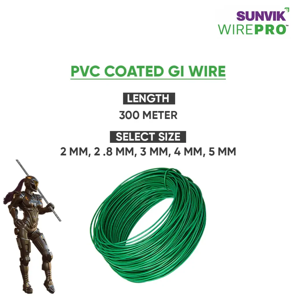 Sunvik Steels PVC COATED GI WIRE Specification