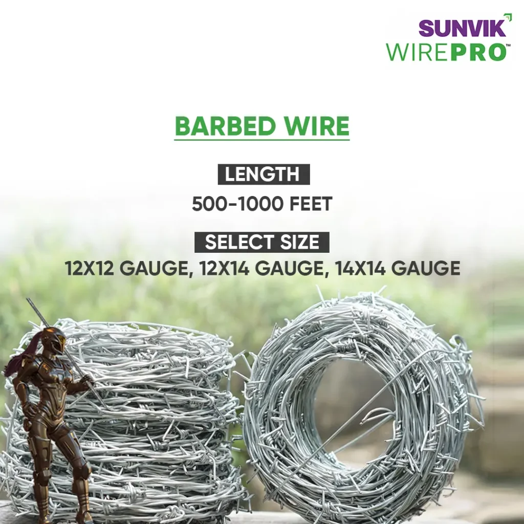 Sunvik Steels BARBED WIRE Specification