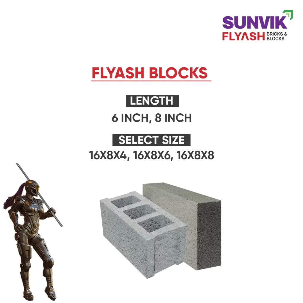 Sunvik Steels FLYASH BLOCKS Specification
