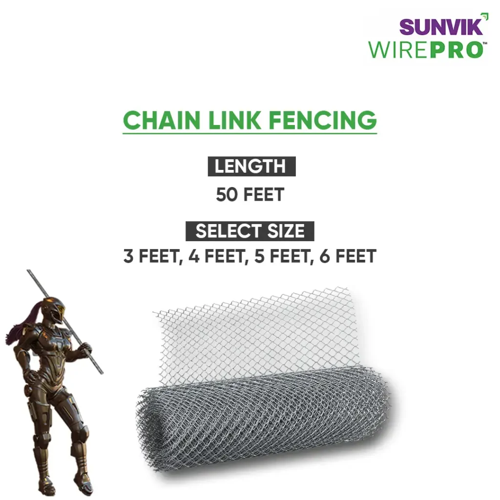 Sunvik Steels Chain Link Fencing Specification